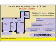 Detalii apartament 2 camere 57,60/58,63 mp ansamblul rezidential Panoramic Residence Galata Iasi - LUXURY EDITION