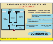 Detalii apartament 2 camere 63,22 mp ansamblul rezidential Panoramic Residence Galata Iasi - LUXURY EDITION