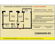 Detalii apartament 3 camere 75,84 mp ansamblul rezidential Panoramic Residence Galata Iasi - LUXURY EDITION